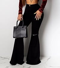 black bell bottom jeans for women