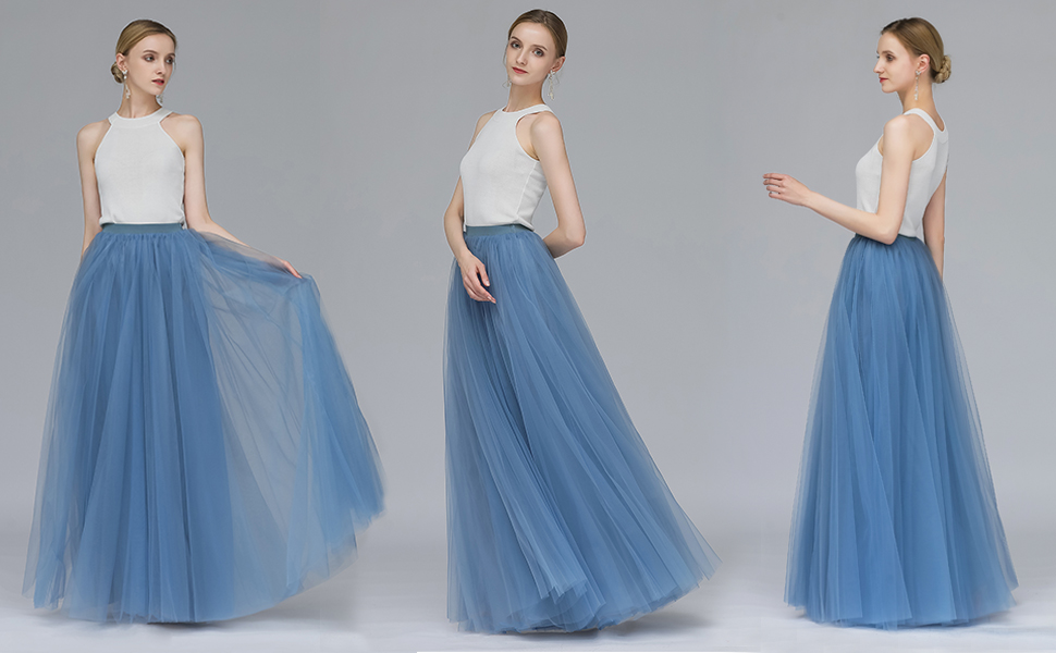 long tulle skirt