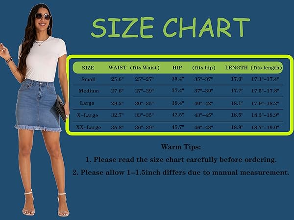 Womens Denim Skirt