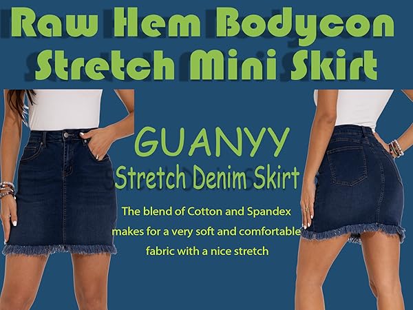 Womens Denim Skirt