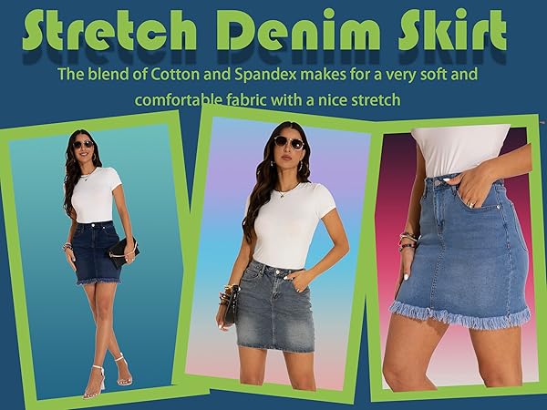 Womens Denim Skirt