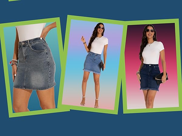 Womens Denim Skirt
