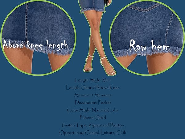 Womens Denim Skirt