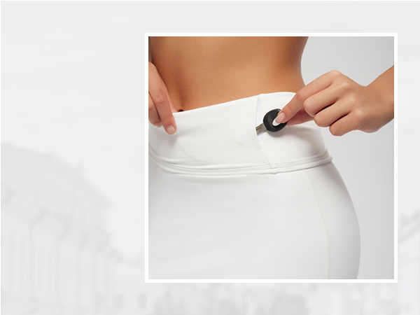 Tummy Control Pencil Skirts Stretchy Bodycon Midi Skirt Below Knee with Back Slit