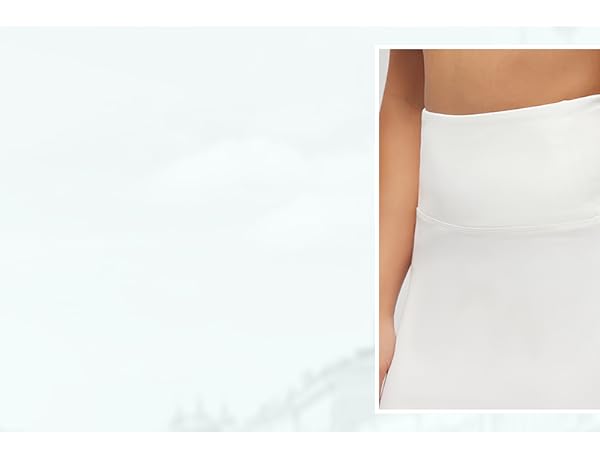 Tummy Control Pencil Skirts Stretchy Bodycon Midi Skirt Below Knee with Back Slit