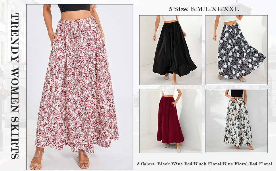 plus size maxi skirt