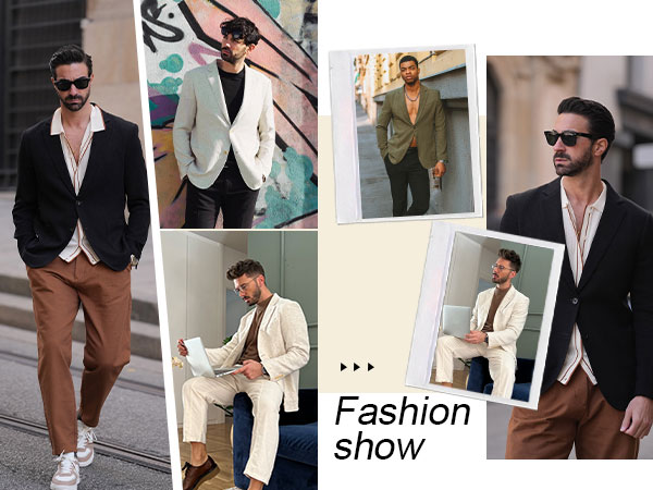 PJ Paul Jones Men''s Slim Fit Lightweight Linen Jacket Tailored Blazer Sport Coat