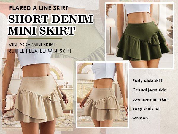 flare jean skirt