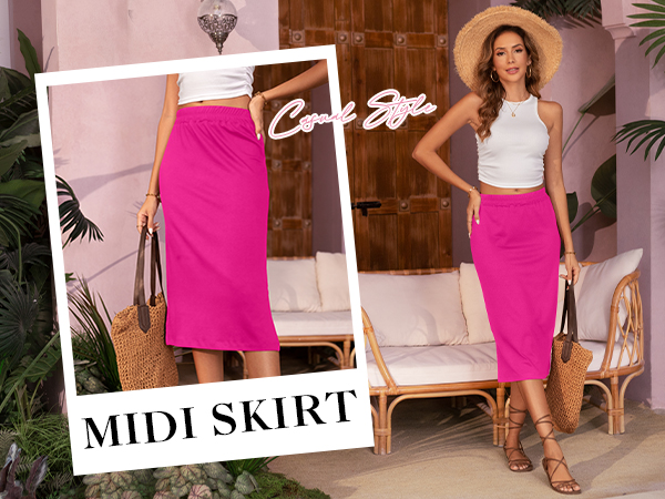 hot pink skirt