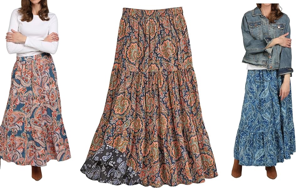 reversible boho skirt