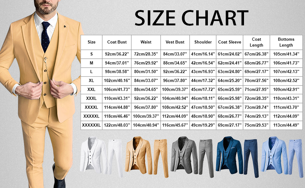 Men 3 Piece Suit