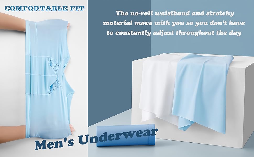 Mens Underwear Silky Smooth Boxer Briefs Breathable Trunks Boxer Briefs Underwear for men 