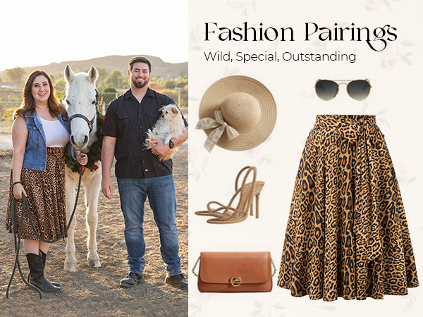 Leopard Skirt High Waisted