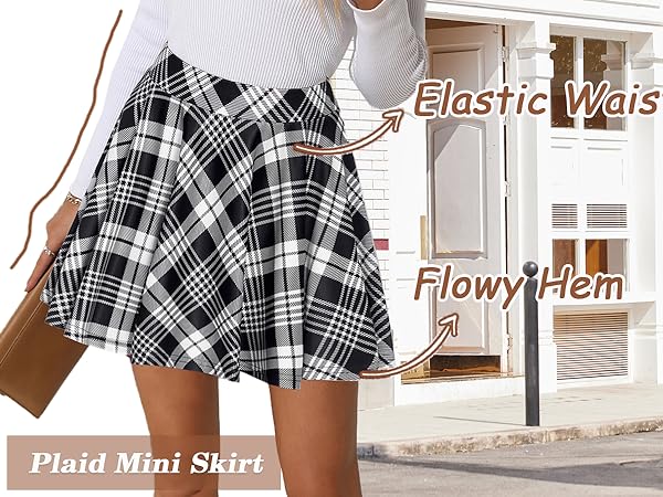 black mini skirt