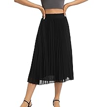 womens summer pleated skirt