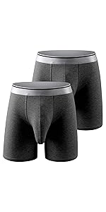 Ouruikia Men''s Underwear Cotton Boxer Briefs Long Leg Boxer Brief Shorts