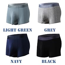 Ouruikia Men''s Underwear Modal Trunks Silky Smooth Short Leg Boxer Breifs Quick Dry Trunks