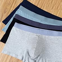 Ouruikia Men''s Underwear Modal Trunks Silky Smooth Short Leg Boxer Breifs Quick Dry Trunks