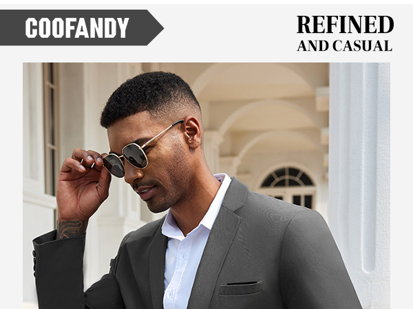 COOFANDY Men''s Casual Blazers Sport Coats Cotton Sport Jackets 1 Button Lightweight Suit Jackets