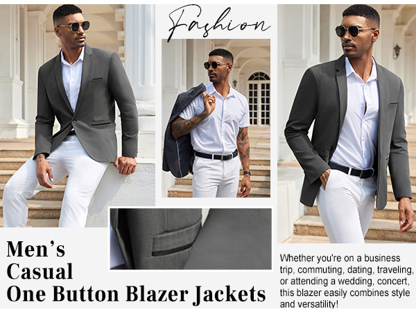 COOFANDY Men''s Casual Blazers Sport Coats Cotton Sport Jackets 1 Button Lightweight Suit Jackets