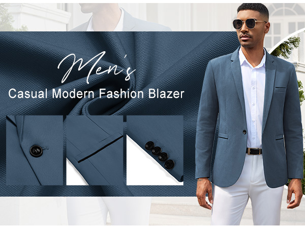 COOFANDY Men''s Casual Blazers Sport Coats Cotton Sport Jackets 1 Button Lightweight Suit Jackets