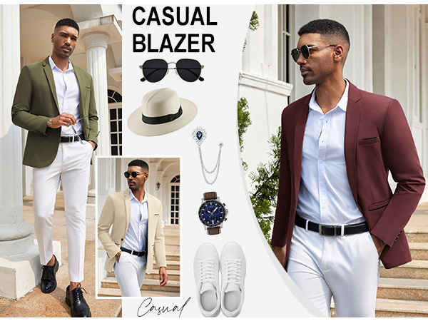 COOFANDY Men''s Casual Blazers Sport Coats Cotton Sport Jackets 1 Button Lightweight Suit Jackets