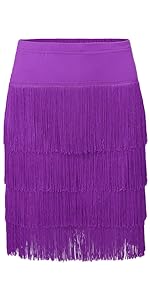 Purple Tassel Dance Skirt