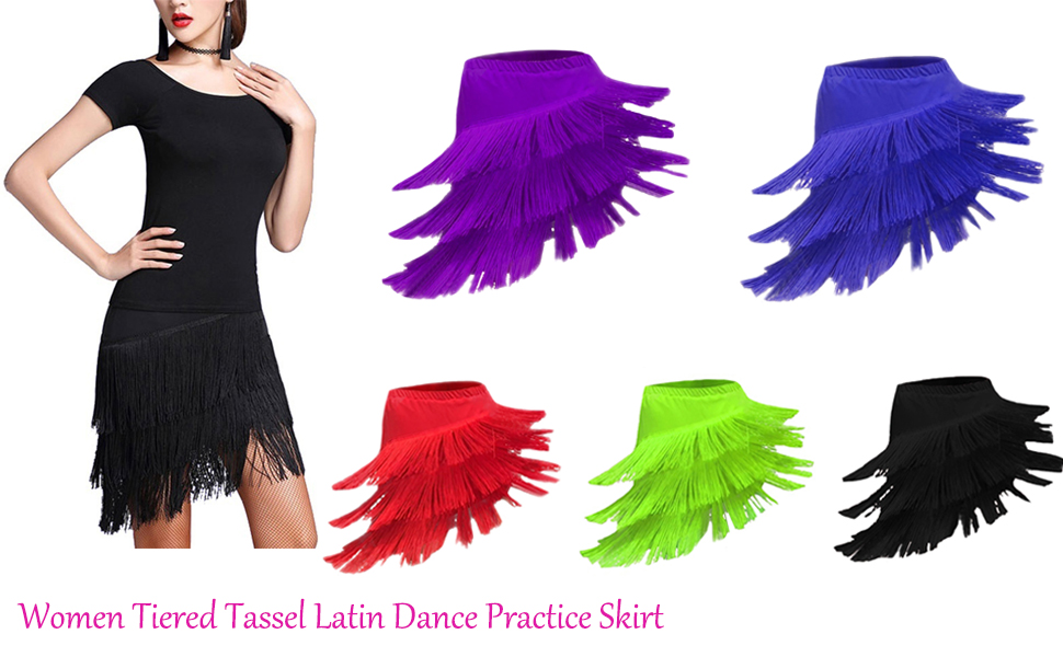 Women Latin Dance Skirt
