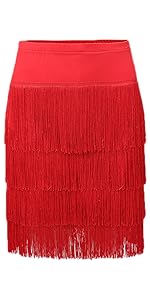 Red Tassel Dance Skirt