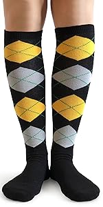 Knee high argyle socks for halloween costume