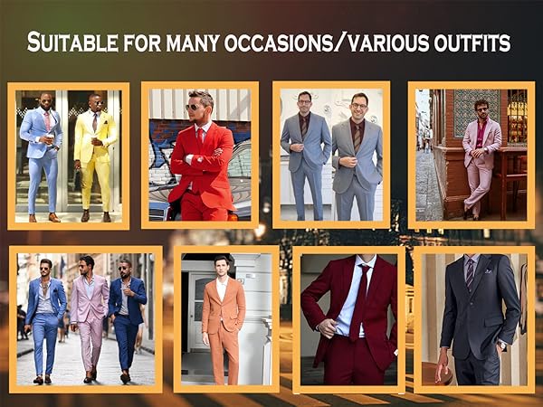 Men''s Sport Coats & Blazers Notch Collar Solid Suit Jacket Tailored Two Button Tuxedo 