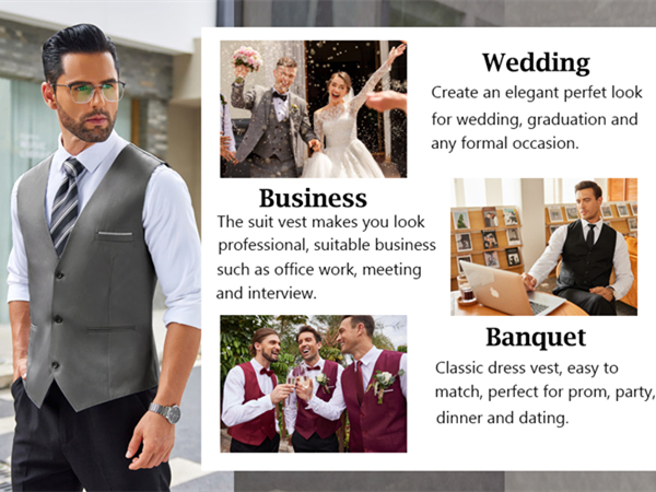 mens casual business vest