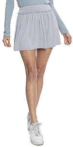 Women&amp;amp;amp;amp;amp;amp;#39;s Premium Stretch Rayon Ruffle Waist Skater Skirt