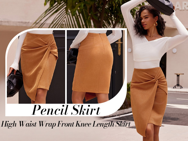 black work skirt for women office professional