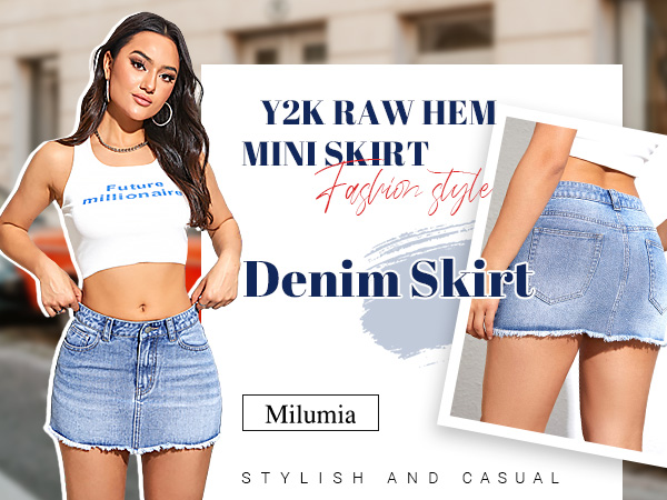 denim mini skirt for women jean mini skirt high waisted denim skirts y2k skirt party club rave skirt