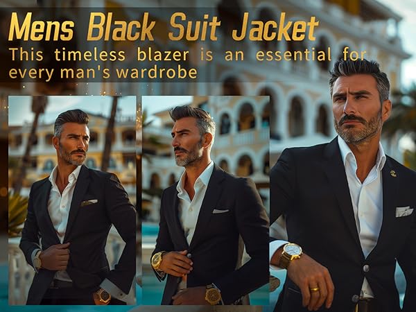mens black suit jackt