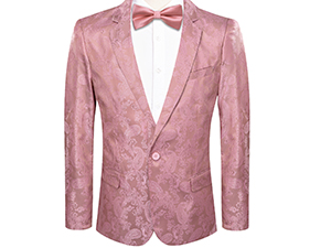 silk paisley blazers for men one button suit jacket