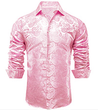 pink dress shirts for men silk paisley mens dress shirts