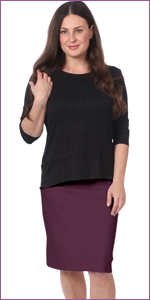 1434 straight pencil cotton stretch modest kosher casual 