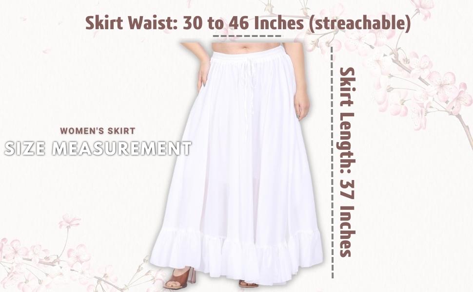 Women Skirt size chart