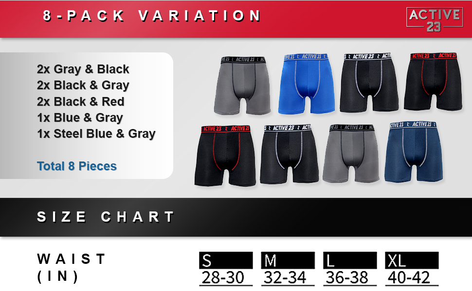 SIZE CHART and color variation chart