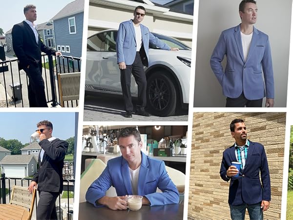 Lightweight blazer jackets for men