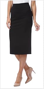 fishers finery ponte mid pencil skirt long pencil skirt