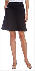 fishers finery women&#39;s ponte a line sirt pull on work shirt no zipper skirt