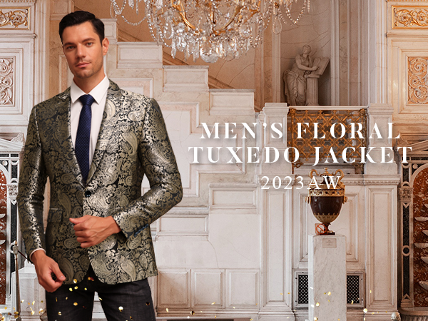 mens christmas party jacket two button slim fit blazer