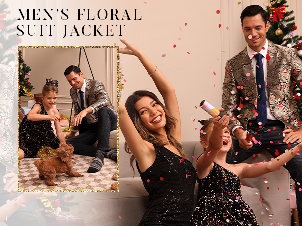 PJ PAUL JONES Men''s Floral Tuxedos Jacket Paisley Suit Blazer Jacket for Dinner,Prom,Wedding