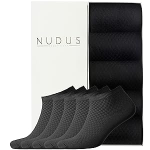 nudus underwear ankle no show quarter dress black colorful bamboo socks