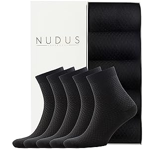 nudus underwear ankle no show quarter dress black colorful bamboo socks