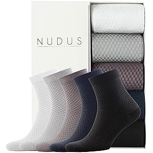 nudus underwear ankle no show quarter dress black colorful bamboo socks
