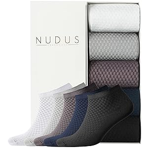 nudus underwear ankle no show quarter dress black colorful bamboo socks